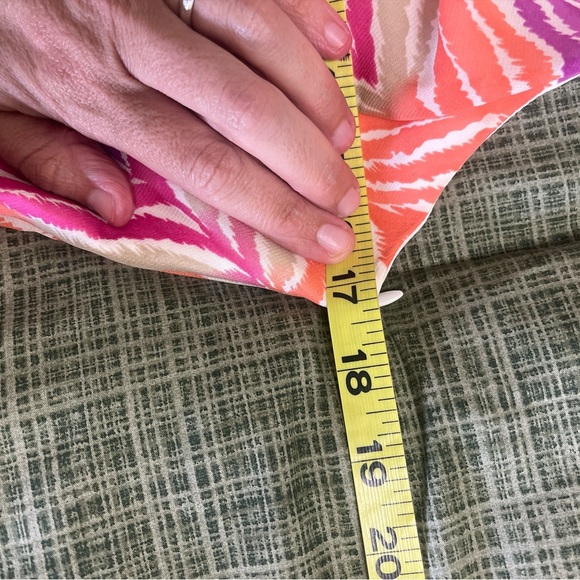 Trina Turk One Shoulder Dress - Pink, Orange, Brown 100% Silk - Picture 11 of 14